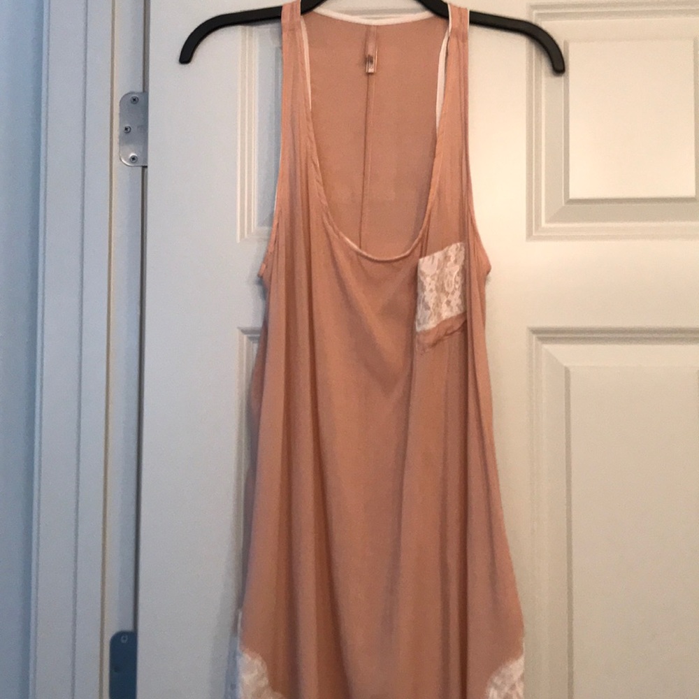 Blush pink dress with lace